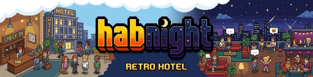 Banner van 🌙 HabNight – Beleef Habbo zoals vroeger! 🇳🇱🇧🇪